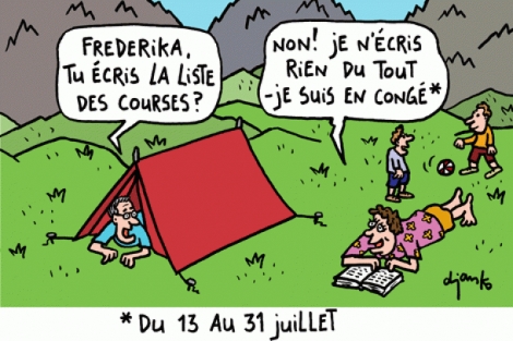 Frederika est en congé du 13 jusqu