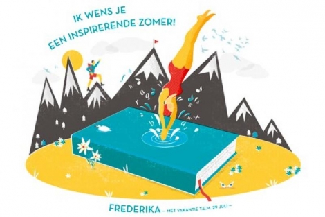 Carte de voeu Frederika Hostens (dessin : Gudrun Makelberge)